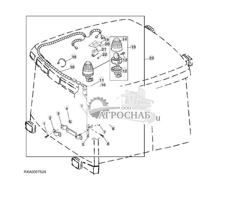 КОМПЛЕКТ ОСВЕЩЕНИЯ ДЛЯ ВРАЩАЮЩЕГОСЯ ПРОБЛЕСКОВОГО МАЯЧКА 